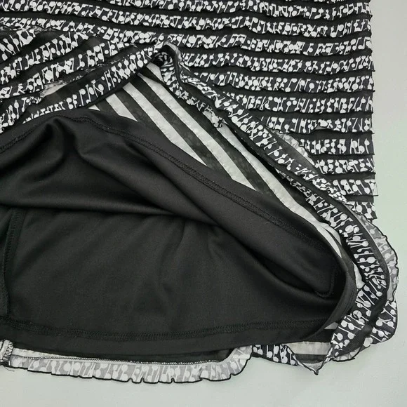 Penningtons Women's Plus Size Tiered Ruffle Mixed Media Dress Black White 4X - Picture 9 of 16